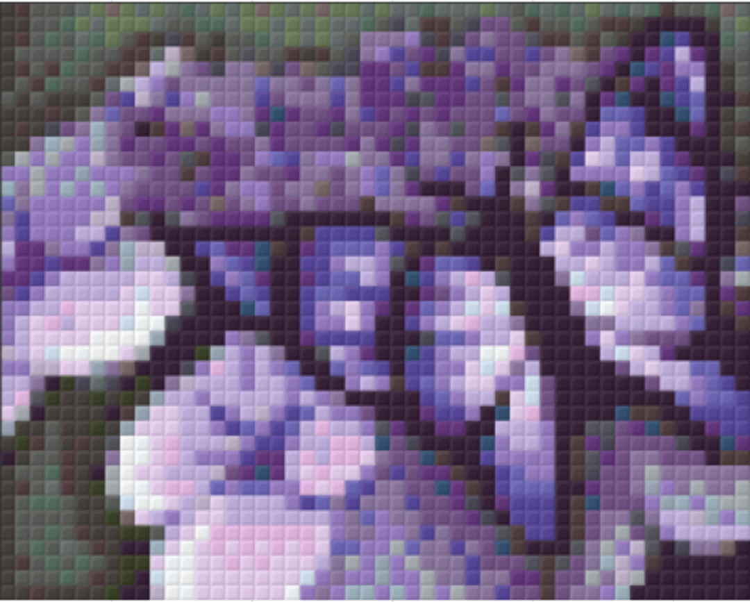 Purple Butterfly & Flowers - 1 Baseplate PixelHobby Mini-mosaic Kit image 0